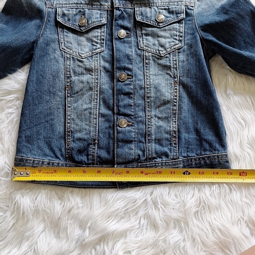 BENETTON JEANS Kids Snap Front Denim Jacket Size (M 7/8) - Picture 14 of 15